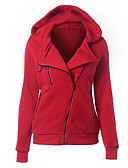 baratos Moletons com Capuz e Sem Capuz Femininos-Mulheres B&amp;aacute;sico / Moda de Rua Algod&amp;atilde;o Delgado Cal&amp;ccedil;as - S&amp;oacute;lido Azul Marinha / Outono / Inverno