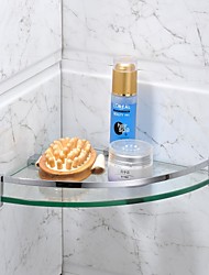 お買い得  -浴室棚 コンテンポラリー ステンレス鋼 / ガラス １枚 - ホテルバス