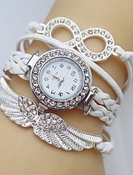 abordables -Mujer Reloj Pulsera Simulado Diamante Reloj envolver reloj Cuarzo Piel Blanco / Azul / Rojo La imitación de diamante Analógico damas Destello Bohemio Moda - Verde Azul Rosa Un año Vida de la Batería