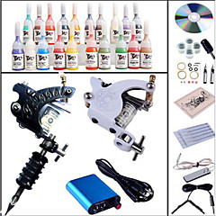Tattoo Machine Starter Kit - 2 pcs Tattoo Machines with 10 x 5 ml tattoo inks, Professional Mini power supply Case Not Included 2 steel machine liner & shader Tattoo Machine Starter Kit - 2 pcs Tattoo Machines with 10 x 5 ml tattoo inks, Professional Mini power supply Case Not Included 2 steel machine liner & shader