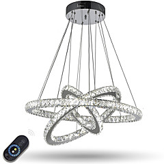 Circular Pendant Light Ambient Light Electroplated Metal Crystal, Dimmable, LED 110-120V / 220-240V Bulb Included / LED Integrated Circular Pendant Light Ambient Light Electroplated Metal Crystal, Dimmable, LED 110-120V / 220-240V Bulb Included / LED Integrated