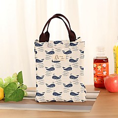 Unisex Bags Canvas Lunch Bag Printing for Casual All Seasons Blue Green Blushing Pink Beige Unisex Bags Canvas Lunch Bag Printing for Casual All Seasons Blue Green Blushing Pink Beige