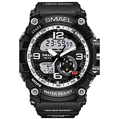 SMAEL Homens Relógio Esportivo Relógio de Pulso Relogio digital Digital 30 m Impermeável Alarme LED Borracha Banda Analógico-Digital camuflagem Fashion Preta - Azul Claro Khaki camuflagem verde Dois SMAEL Homens Relógio Esportivo Relógio de Pulso Relogio digital Digital 30 m Impermeável Alarme LED Borracha Banda Analógico-Digital camuflagem Fashion Preta - Azul Claro Khaki camuflagem verde Dois