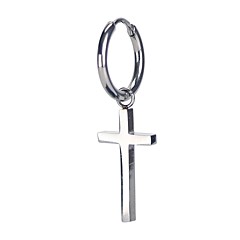 Unisexe Boucles d'oreille gitane - Acier au titane Croix Personnalisé, Punk, Style Simple Or / Noir / Argent Pour Décontracté Plein Air Soirée Unisexe Boucles d'oreille gitane - Acier au titane Croix Personnalisé, Punk, Style Simple Or / Noir / Argent Pour Décontracté Plein Air Soirée