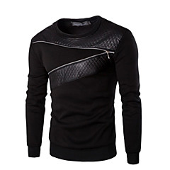 Herrn Solide Wochenende T-shirt, Rundhalsausschnitt Schlank Baumwolle Herrn Solide Wochenende T-shirt, Rundhalsausschnitt Schlank Baumwolle