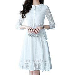 Damen Hülle Kleid - Spitze, Solide Damen Hülle Kleid - Spitze, Solide