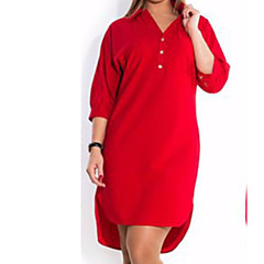 Damen Hemd Kleid - Grundlegend, Solide Damen Hemd Kleid - Grundlegend, Solide