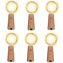 0,75 m Cordões de Luzes 15 LEDs SMD 0603 Branco Quente / Branco / Azul Criativo / Impermeável / Decorativa Baterias alimentadas 6pcs / IP65 0,75 m Cordões de Luzes 15 LEDs SMD 0603 Branco Quente / Branco / Azul Criativo / Impermeável / Decorativa Baterias alimentadas 6pcs / IP65