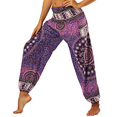 Damen Haremshosen Yoga-Hose Amethyst Sport Blumenmuster Pumphose Unten Zumba Bauchtanz Fitness Sportkleidung Leicht Atmungsaktiv Feuchtigkeitsabsorbierend Unelastisch Lose Damen Haremshosen Yoga-Hose Amethyst Sport Blumenmuster Pumphose Unten Zumba Bauchtanz Fitness Sportkleidung Leicht Atmungsaktiv Feuchtigkeitsabsorbierend Unelastisch Lose