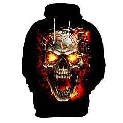 Homens Exagerado Moletom - Estampado, 3D / Caveiras Homens Exagerado Moletom - Estampado, 3D / Caveiras