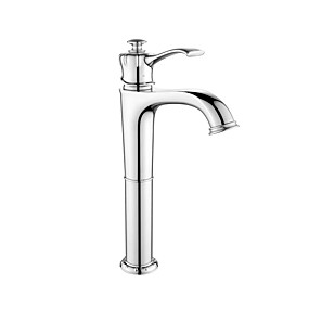 halpa Hanat-Kylpyhuone Sink hana - Laajallle ulottuva Kromi / Öljytty pronssi Integroitu Yksi kahva yksi reikäBath Taps