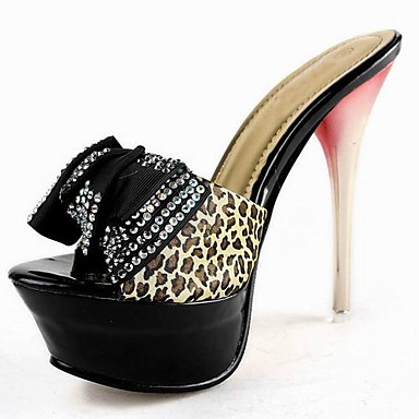 Leatherette Animal Print Stiletto Slippers For Party/Evening 263018 ...
