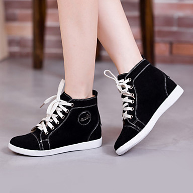 Leather Wedge Heel Comfort Fashion Sneakers Casual Shoes(More Colors ...