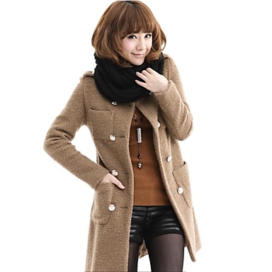 Women's Black/Brown Trench Coat , Vintage/Bodycon/Casual/Cute/Party ...