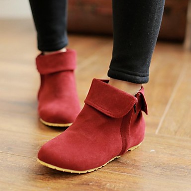 Women's Shoes Spring Fall Winter Flat Heel Booties/Ankle Boots Zipper ...