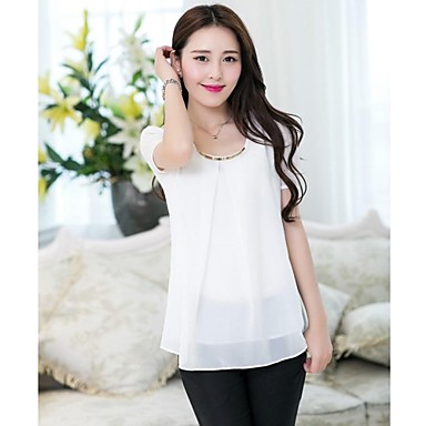 s plus size solid white black blue blouse neck sleeve mesh 1450038 2018 s plus size solid white black blue blouse neck sleeve mesh 1450038 2018