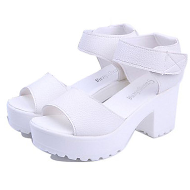 Women's Shoes Chunky Heel Creepers/Comfort Peep Toe Sandals Casual ...