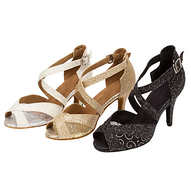 Women‘s Ballroom Salsa Dance Shoes Sparkling Glitter Latin / Salsa Sandals / Heels Customizable Women‘s Ballroom Salsa Dance Shoes Sparkling Glitter Latin / Salsa Sandals / Heels Customizable
