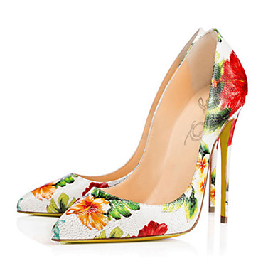 Women's Shoes Leather Spring / Summer / Fall Comfort / Novelty Heels Walking Shoes Stiletto Heel Pointed Toe Flower White / Wedding / Party & Evening / Dress / Party & Evening Women's Shoes Leather Spring / Summer / Fall Comfort / Novelty Heels Walking Shoes Stiletto Heel Pointed Toe Flower White / Wedding / Party & Evening / Dress / Party & Evening
