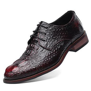 Men's Shoes Leather / Cowhide Spring / Fall Novelty / Formal Shoes Oxfords Black / Yellow / Red / Party & Evening / Dress Shoes Men's Shoes Leather / Cowhide Spring / Fall Novelty / Formal Shoes Oxfords Black / Yellow / Red / Party & Evening / Dress Shoes
