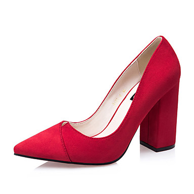 Women's Shoes Fleece Spring / Fall Basic Pump Heels Red / Green / Khaki / Party & Evening / Party & Evening Women's Shoes Fleece Spring / Fall Basic Pump Heels Red / Green / Khaki / Party & Evening / Party & Evening