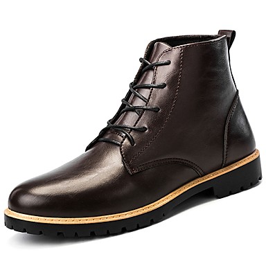 Men's Shoes Nappa Leather / Cowhide Fall / Winter Comfort / Fashion Boots Boots Mid-Calf Boots Black / Brown Men's Shoes Nappa Leather / Cowhide Fall / Winter Comfort / Fashion Boots Boots Mid-Calf Boots Black / Brown