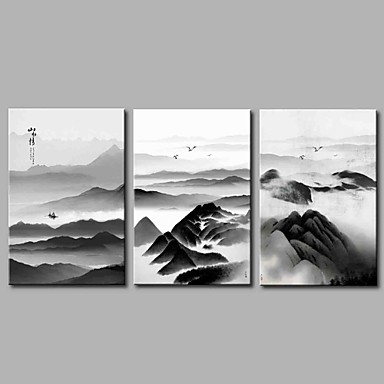 canvas panoramic stretched horizontal panels rustic decoration three decor