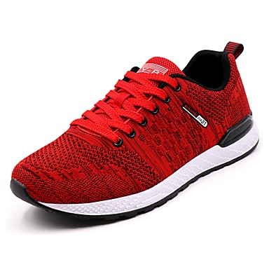 Men's Shoes Tulle Spring / Fall Comfort Athletic Shoes Walking Shoes Black / Red Men's Shoes Tulle Spring / Fall Comfort Athletic Shoes Walking Shoes Black / Red
