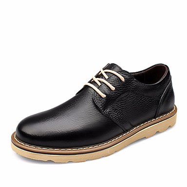 Men's Shoes Cowhide Spring / Fall Comfort Oxfords Orange / Brown / Blue Men's Shoes Cowhide Spring / Fall Comfort Oxfords Orange / Brown / Blue