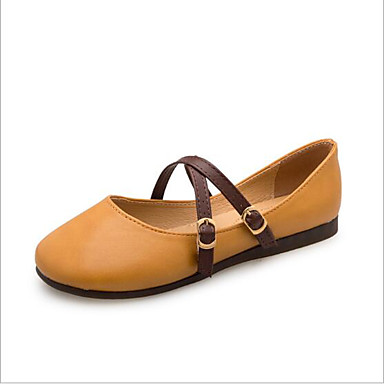Women's Shoes PU(Polyurethane) Summer Comfort Flats Flat Heel Round Toe Beige / Yellow / Pink Women's Shoes PU(Polyurethane) Summer Comfort Flats Flat Heel Round Toe Beige / Yellow / Pink