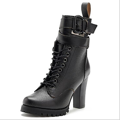 Women's Shoes Leather Spring Comfort Boots Flat Heel Black Women's Shoes Leather Spring Comfort Boots Flat Heel Black