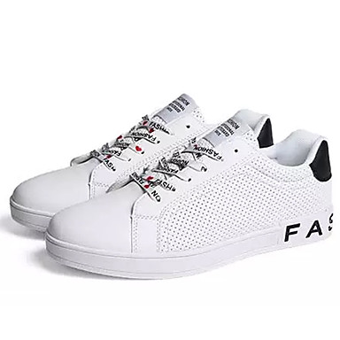 Men's Shoes PU(Polyurethane) Summer Comfort Sneakers White / Red / White / Green Men's Shoes PU(Polyurethane) Summer Comfort Sneakers White / Red / White / Green