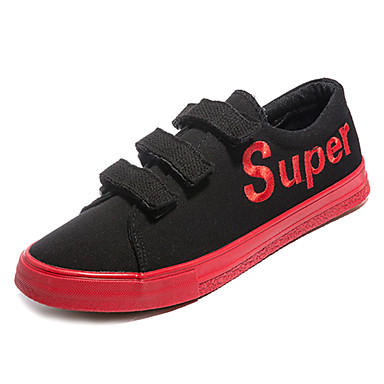 Men's Shoes Canvas Spring / Summer Comfort Sneakers White / Black / Black / Red Men's Shoes Canvas Spring / Summer Comfort Sneakers White / Black / Black / Red