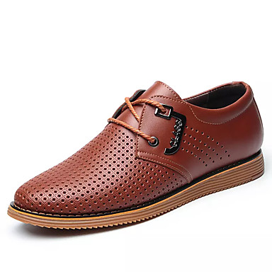 Men's Shoes PU(Polyurethane) Spring / Summer Comfort Oxfords Black / Brown Men's Shoes PU(Polyurethane) Spring / Summer Comfort Oxfords Black / Brown