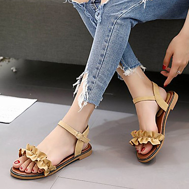 les chaussures d'été de femme kaka (polyuréthane) le confort d'été chaussures des sandales croûton tour orteil noir / jaune / vert 539b64 les chaussures d'été de femme kaka (polyuréthane) le confort d'été chaussures des sandales croûton tour orteil noir / jaune / vert 539b64