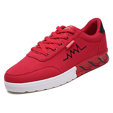 Men's Shoes Canvas Fall Comfort Sneakers Black / Gold / Red / Black / White / Slogan Men's Shoes Canvas Fall Comfort Sneakers Black / Gold / Red / Black / White / Slogan