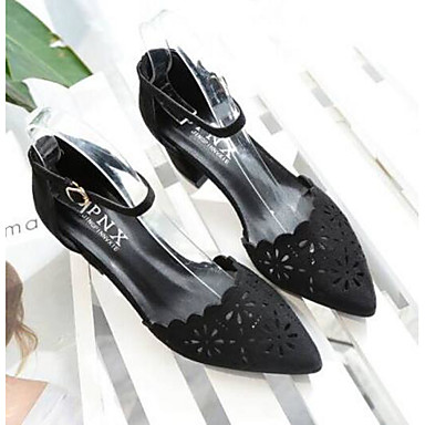 Women's Shoes PU(Polyurethane) Spring Comfort / Basic Pump Heels Chunky Heel Black / Gray / Pink Women's Shoes PU(Polyurethane) Spring Comfort / Basic Pump Heels Chunky Heel Black / Gray / Pink