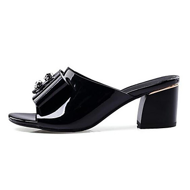 Women's Shoes Elastic Fabric Summer Comfort Sandals Chunky Heel Black / Green Women's Shoes Elastic Fabric Summer Comfort Sandals Chunky Heel Black / Green