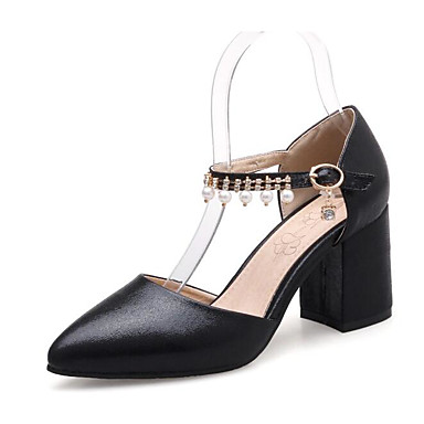 Women's Shoes PU(Polyurethane) Spring / Fall Comfort / Basic Pump Heels Chunky Heel Gold / Black / Silver Women's Shoes PU(Polyurethane) Spring / Fall Comfort / Basic Pump Heels Chunky Heel Gold / Black / Silver
