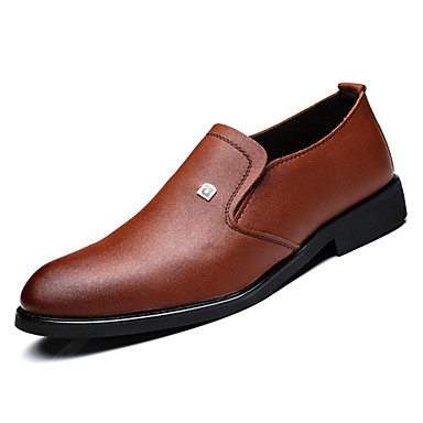 Men's Shoes Nappa Leather / Cowhide Fall Comfort Loafers & Slip-Ons Black / Brown Men's Shoes Nappa Leather / Cowhide Fall Comfort Loafers & Slip-Ons Black / Brown