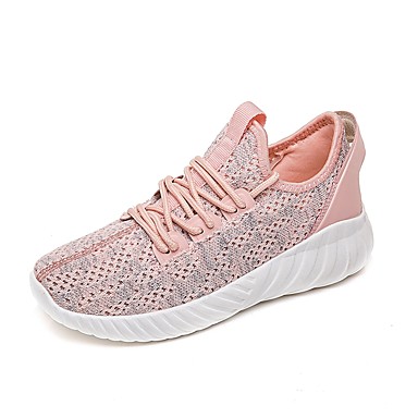 Women's Shoes Mesh Fall Comfort Athletic Shoes Walking Shoes Flat Heel Round Toe Black / Pink Women's Shoes Mesh Fall Comfort Athletic Shoes Walking Shoes Flat Heel Round Toe Black / Pink