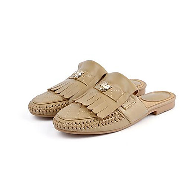 Women's Shoes Nappa Leather Summer Comfort Sandals Flat Heel White / Black / Khaki Women's Shoes Nappa Leather Summer Comfort Sandals Flat Heel White / Black / Khaki