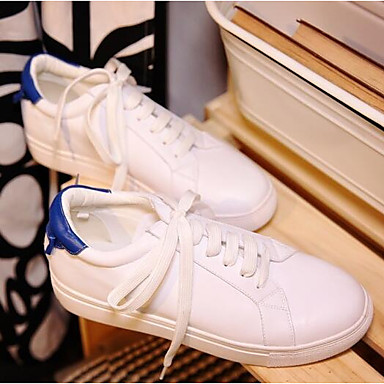 Women's Shoes Nappa Leather Spring / Summer Comfort Sneakers Flat Heel Closed Toe White Women's Shoes Nappa Leather Spring / Summer Comfort Sneakers Flat Heel Closed Toe White