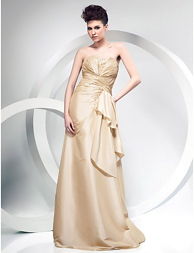 strapless floor length gown