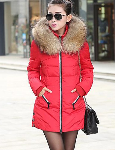 MEROKETTY®Women's Fur Collar Warm Thick Plus Sizes Hoodies Zipper Down ...