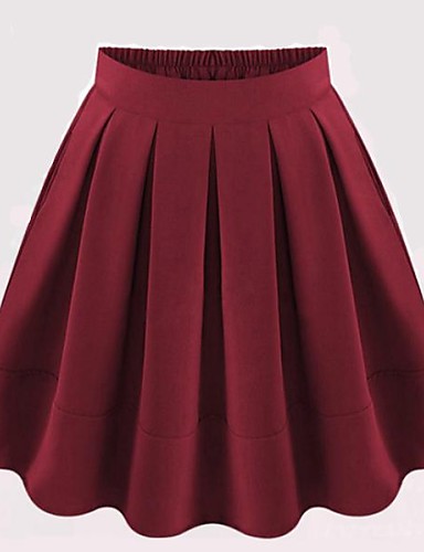 Women's Woolen Pleat Umbrella Skirt (More Colors) 2093708 2018 – $25.19