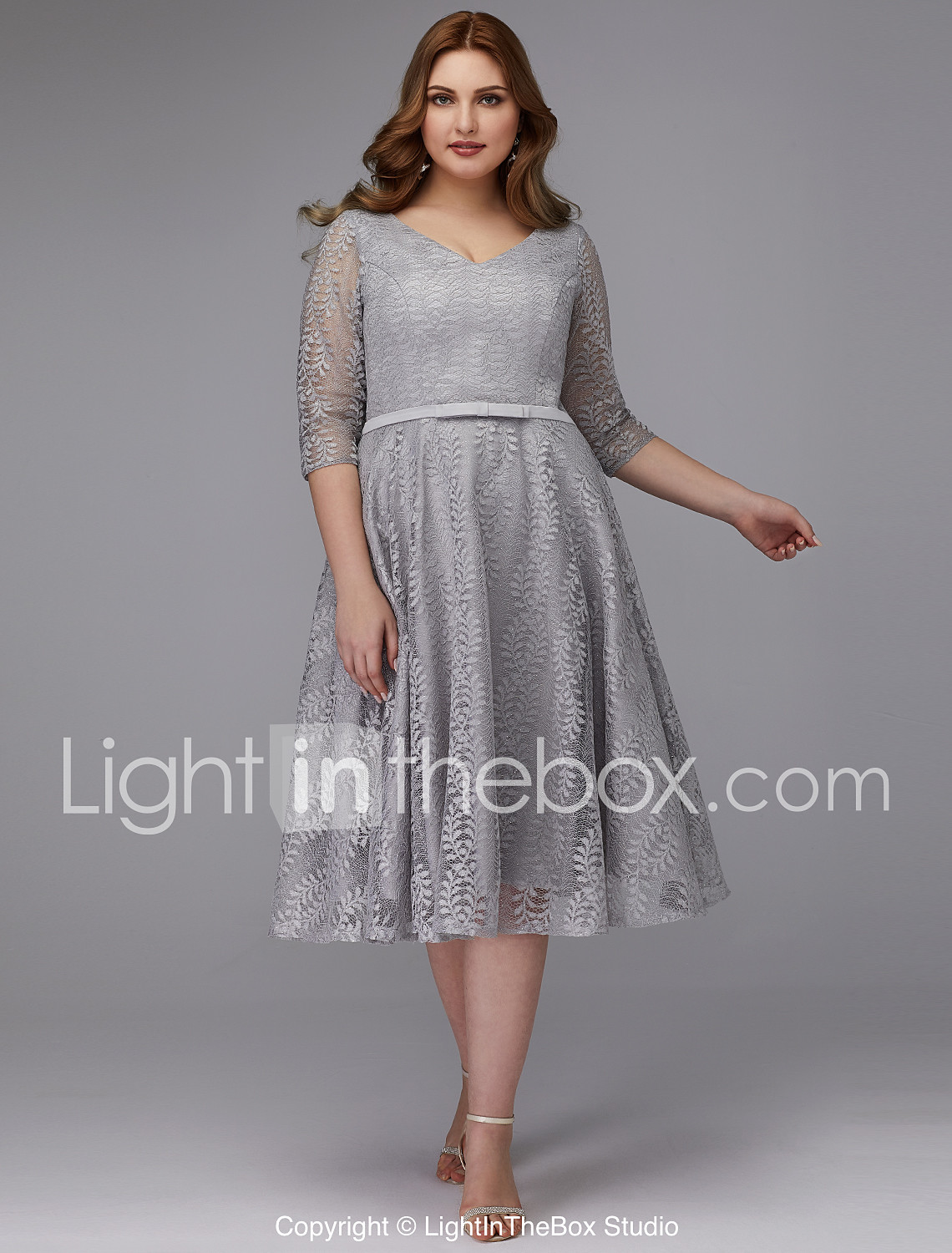 silver cocktail dresses plus size